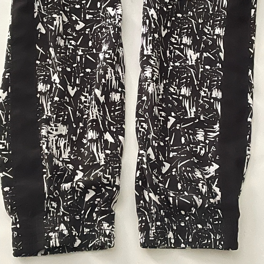 Express Black White Drawstring Elastic Waist Pull… - image 5